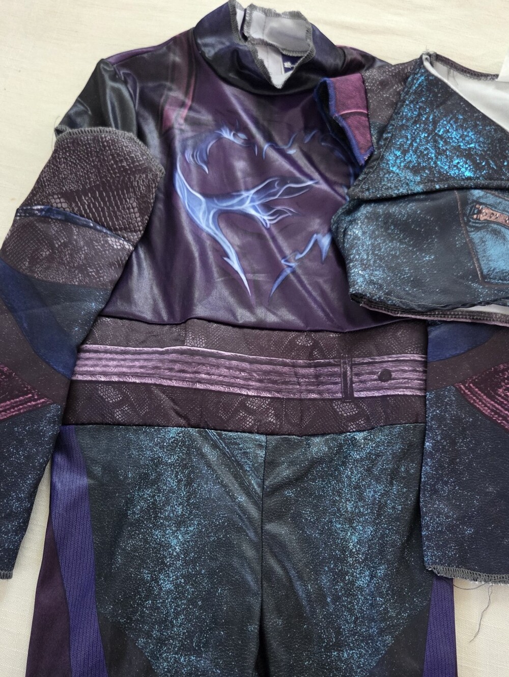 Descendants 3 Mal Purple Girls Costume Set Bodysuit Vest 4t 5t Kids 6 - Picture 6 of 10